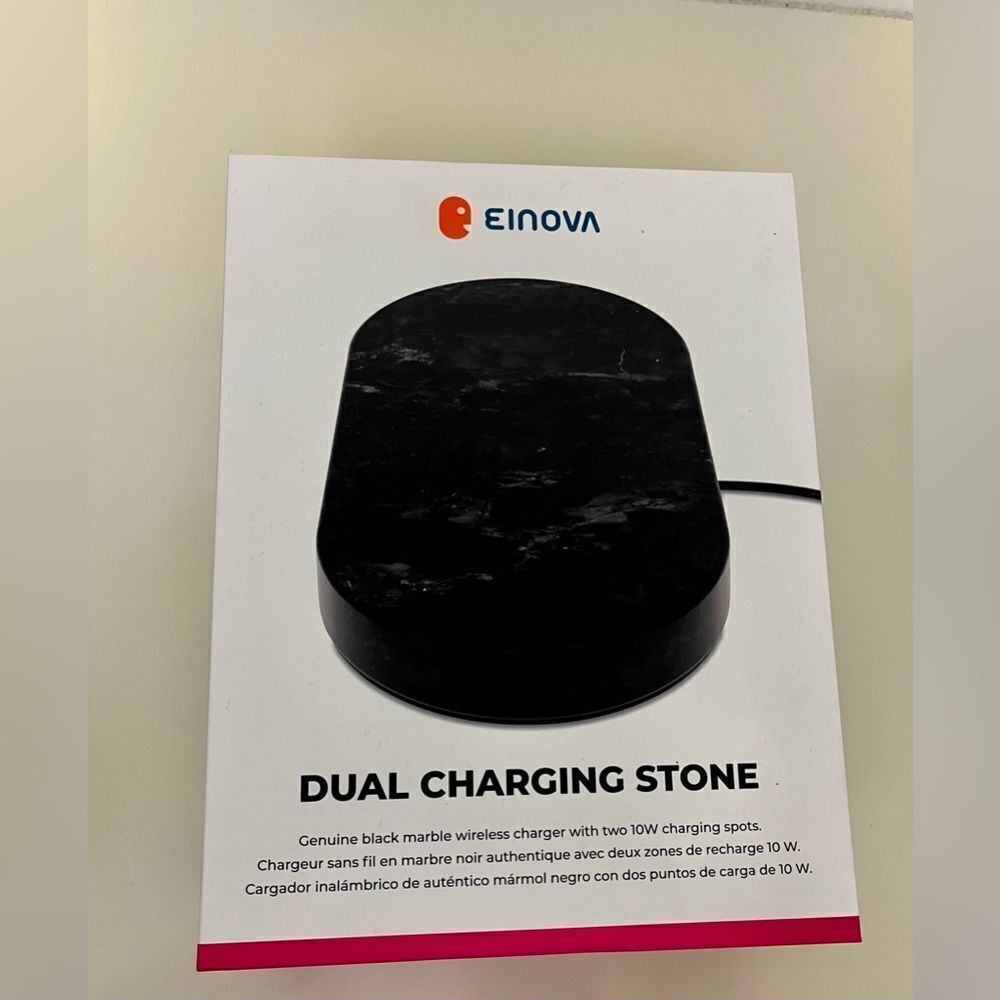 New in box Enova Double Black Marble wireless charger